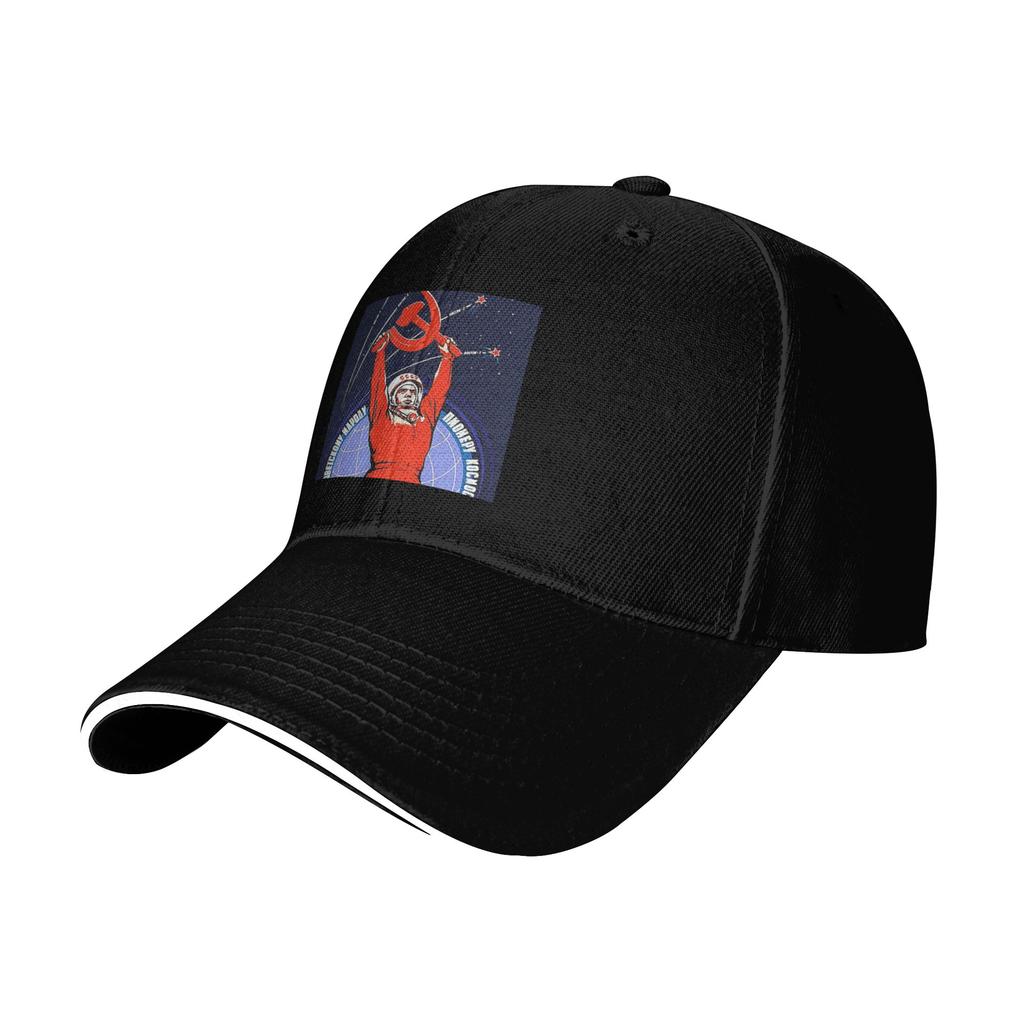 Soviet Propaganda Yuri Gagarin Cap Fashion Baseball Caps Adjustable Hat Hip Hop Summer Unisex Baseball Hats Customizable