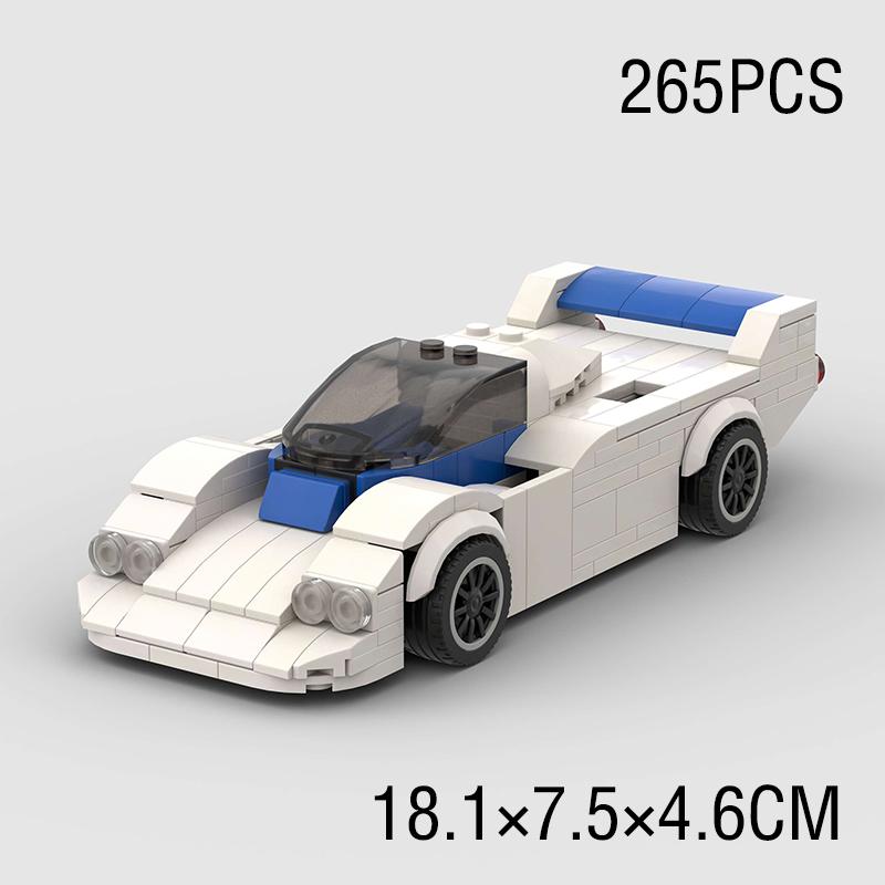 MOC Classical Speed Old Car City Super Racer Model Building Blocks Technical Sports Racing Vehicle Bricks Christmas gift Kid Toy