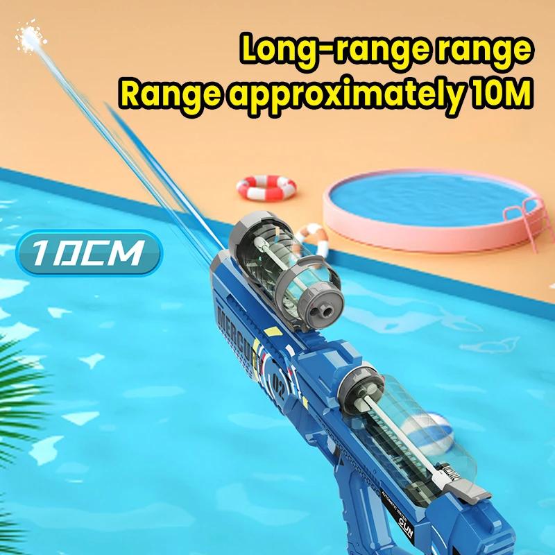 2025 Summer Electric Water Gun Children Toy Fully Automatic Continuous Shooting Water Gun with Sound Effects Luminous Efficacy