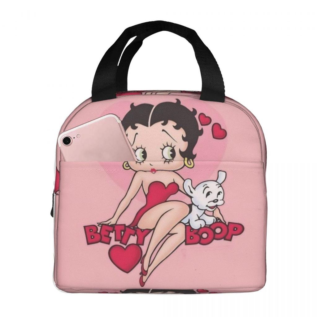 B-Bettys Boops Accessories Insulated Lunch Bag For School Food Storage Bag Portable Thermal Cooler Lunch Box