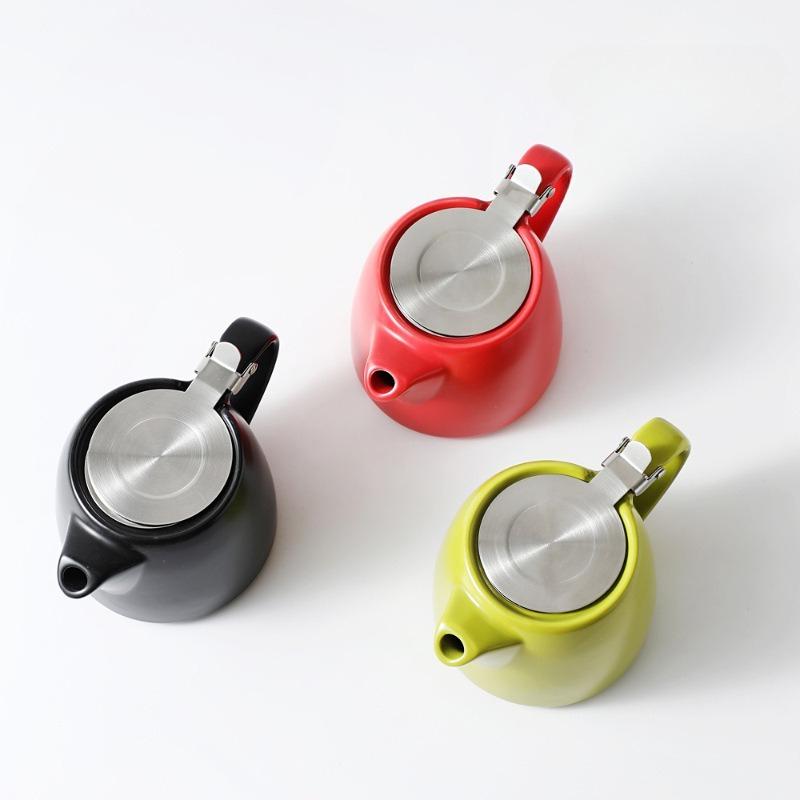 BR600ML Colorful Ceramic Teapot Household Tea Set with Filter Screen Large Capacity Afternoon Tea Infuser Teapot Coffee KettleEY