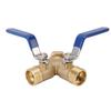 Brass Garden Hose Diverter Long Handle 3 4in Heavy Duty Y Valve Hose Splitter for Household Backyard