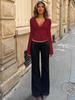 Sexy Lace Trim Vneck T Shirt For Women Streetwear Summer