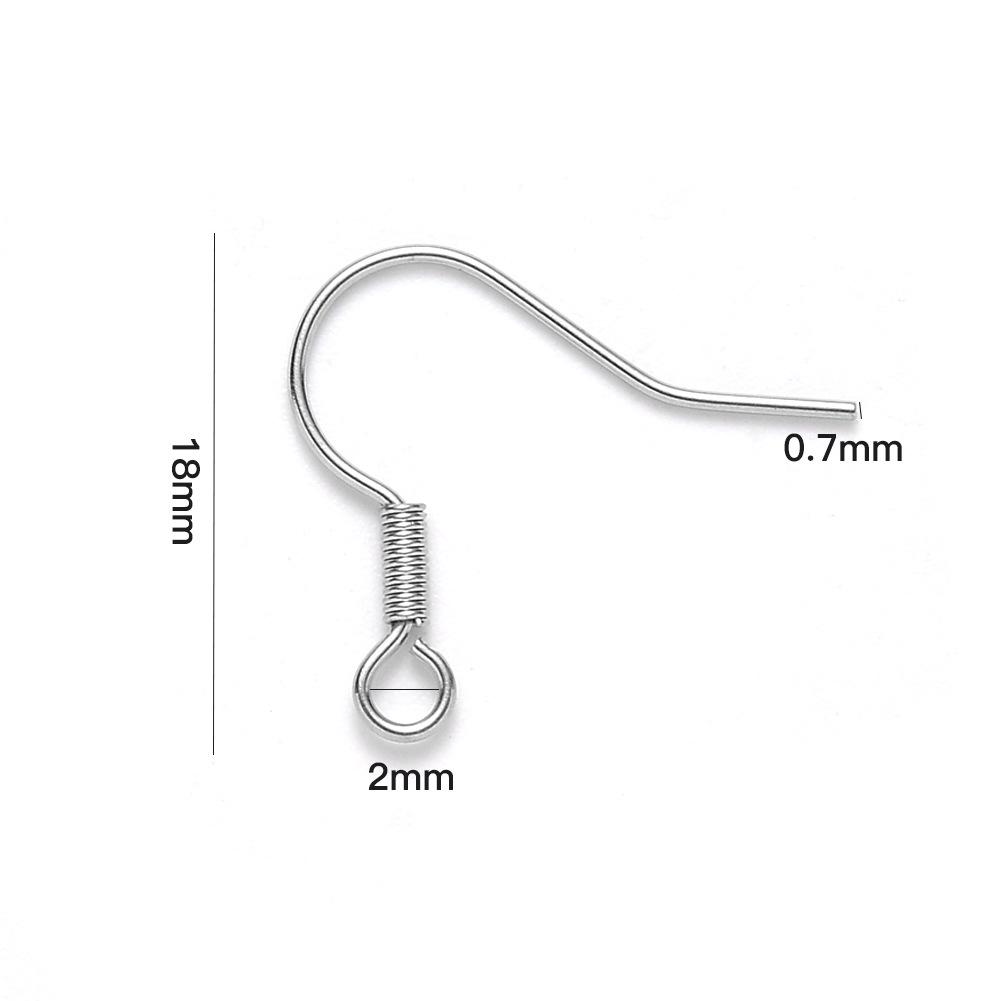 DIY 304 Stainless Steel Earring Hooks - Jewelry Making Accessories