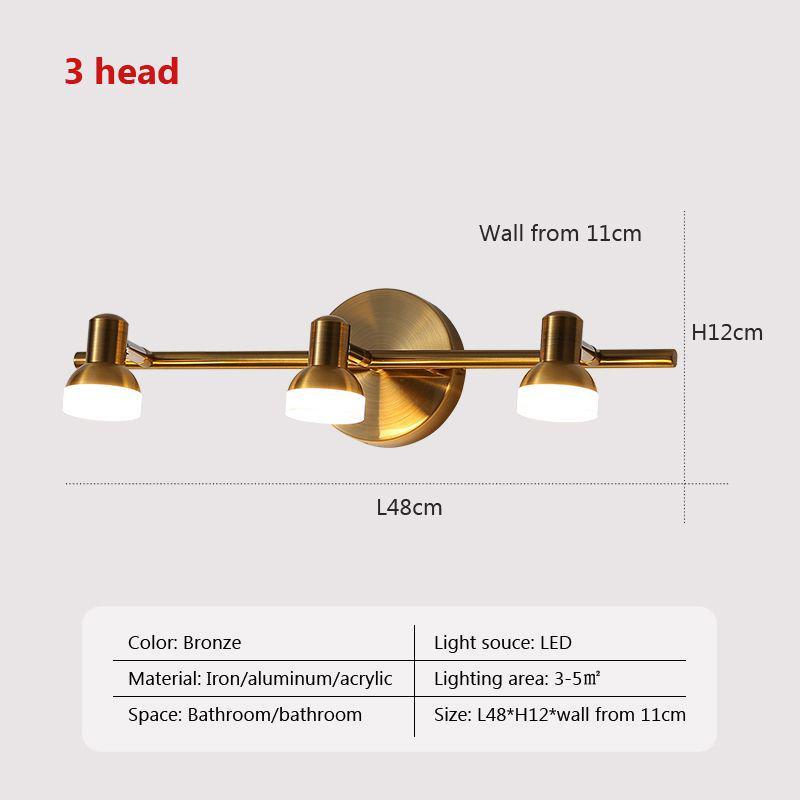 Modern LED Wall Light Multi-head Mirror Front Lamps For Bathroom Bedroom Dressing Table Home Decor Indoor Lighting Fixtures