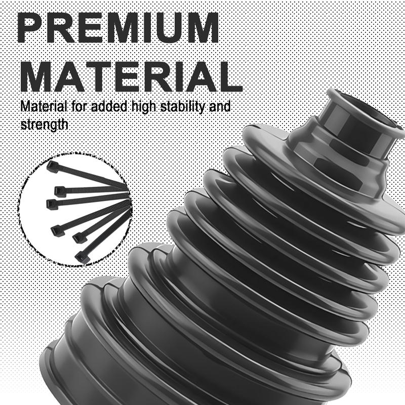 CV Boot Repair Kit 19-24 Mm Shaft Silicone CV Axle Boot for Car RV UTV Dust Boots with 4 Stainless Steel Clamp & 6 Cable Ties