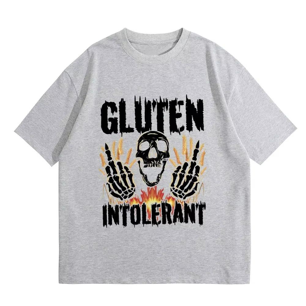 Summer Kid Clothes Gluten Intolerant Skeleton Men's Tshirt High Quality Cotton Tees Fashion Vintage Oversized Breathable Top