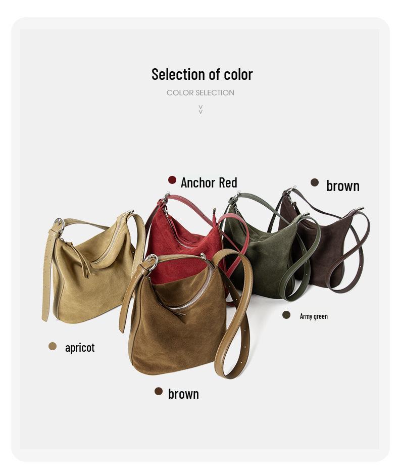 2025 High-End Retro Matte Leather Women's Shoulder Bag - Elegant Luxury Crossbody