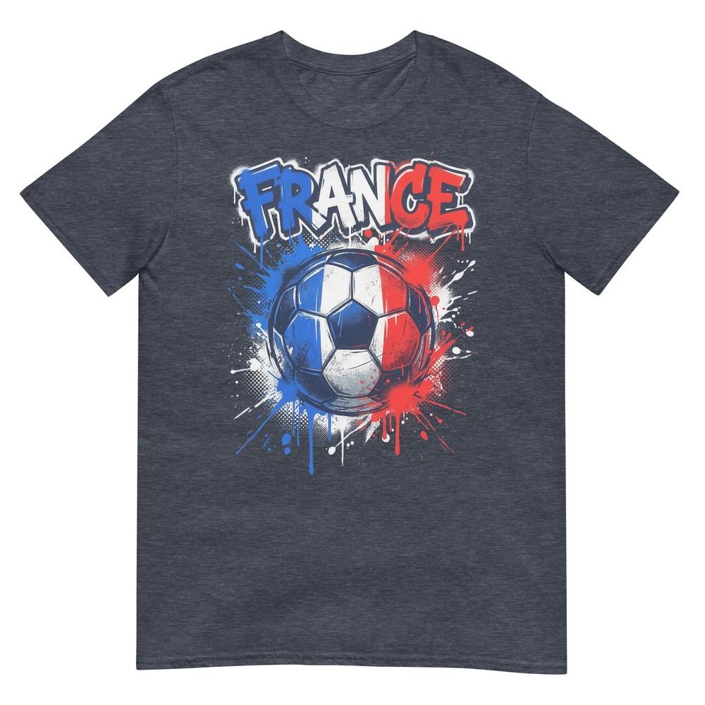 France Football Soccer Player Flag Graffiti Fathers Day Tshirt