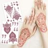 9pcs Indian Style Lace Fake Tattoos Lace Hollow Flower Fake Tattoos Hand Tattoo Stickers Wrist Neck