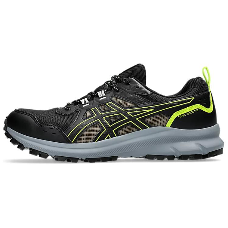 Asics Trail Scout 3 Comfortable Lightweight Low-Top Trail Running Shoes Men Sneaker Black Yellow 1011B700-004