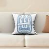 Sardine Fish Retro Seafood Pillow Cover Sofa Couch Cushion Case Creative Workspace Accent Home Decor