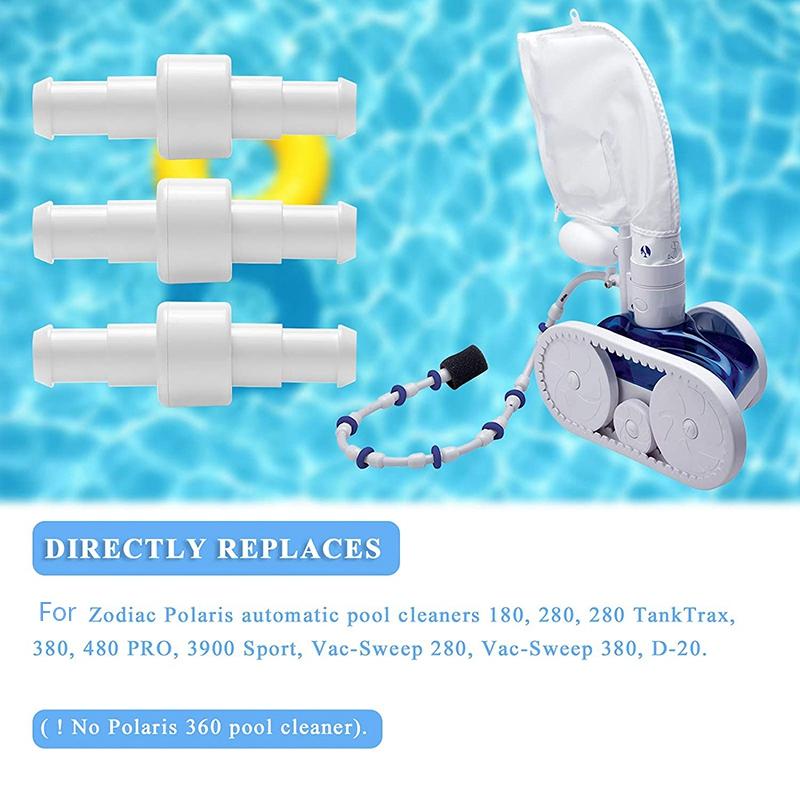 Manguera Giratoria Versátil Limpiafondos D20 y Kit de Tuerca de Manguera D15 Reemplazo Para Zodiac Polaris 280 180 380 3900 Limpiafondos (Paquete de 9)