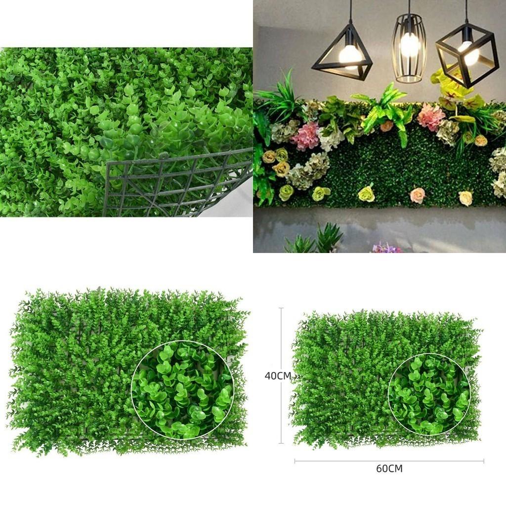 Lush 60*40cm Artificial Eucalyptus Plants Green Wall Greenery Fence Foliage Decor For Stunning Outdoor Spaces