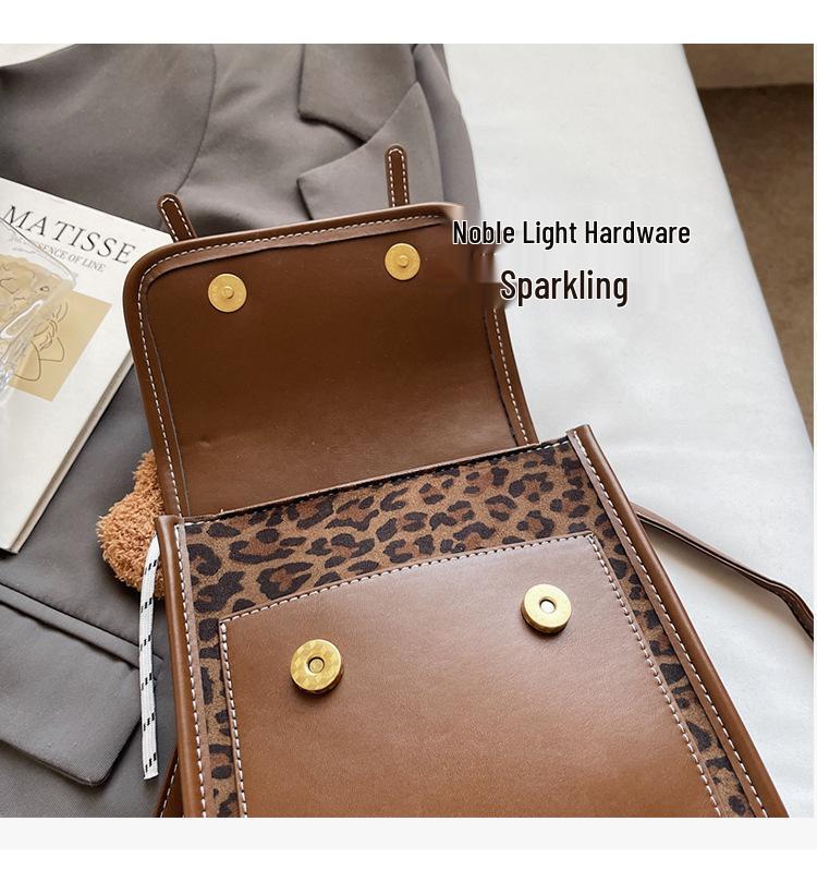 Women's Versatile Leopard Print Backpack - Fashionable Single Shoulder or Crossbody Bag