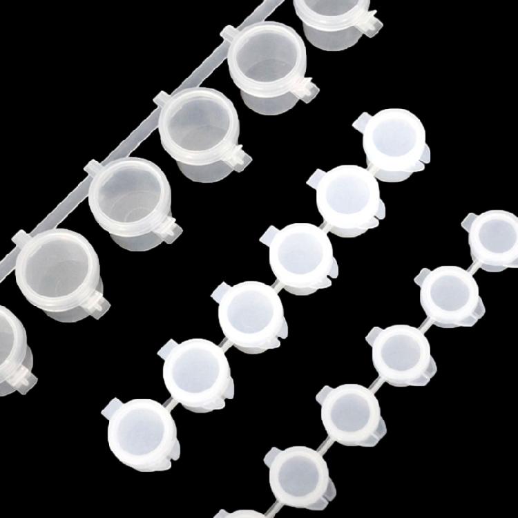 8Pcs Empty Paint Pots Paint Palettes with Lid Small Paint Container Strips for Artists Students Travel and Outdoor Use