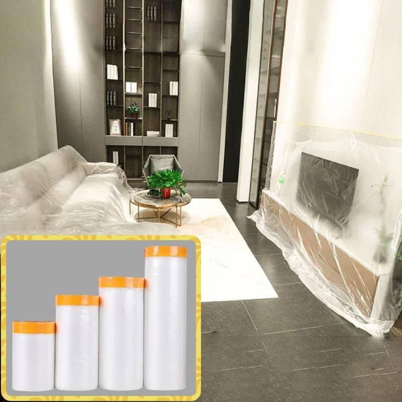 High Adhesive Dust Protection Film Thickened Plastic Cover For Home Renovation And Furniture