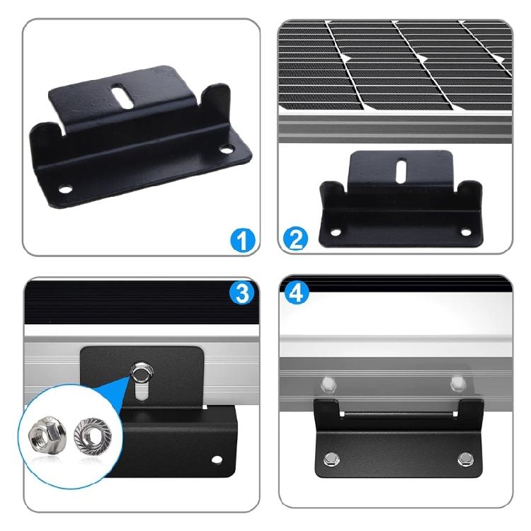 Solar Panel Z Mount Bracket for Caravans, Trailer Solar Panel Z Bracket Set