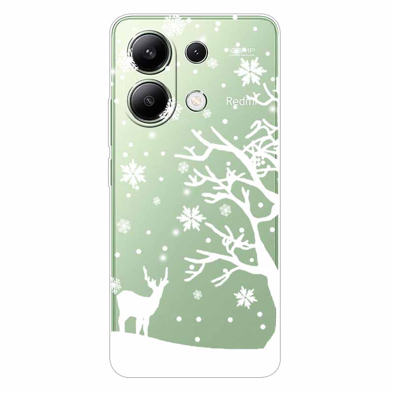 For Xiaomi Redmi Note 13 4G Case TPU Clear Soft Cute Girl Paint Cover For Redmi Note 13 4G Case Note13 Transparent Silicone