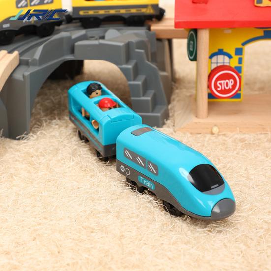DYS Voice Broadcast Plastic Electric Train Children Kids Toy Gift with 2 Passengers