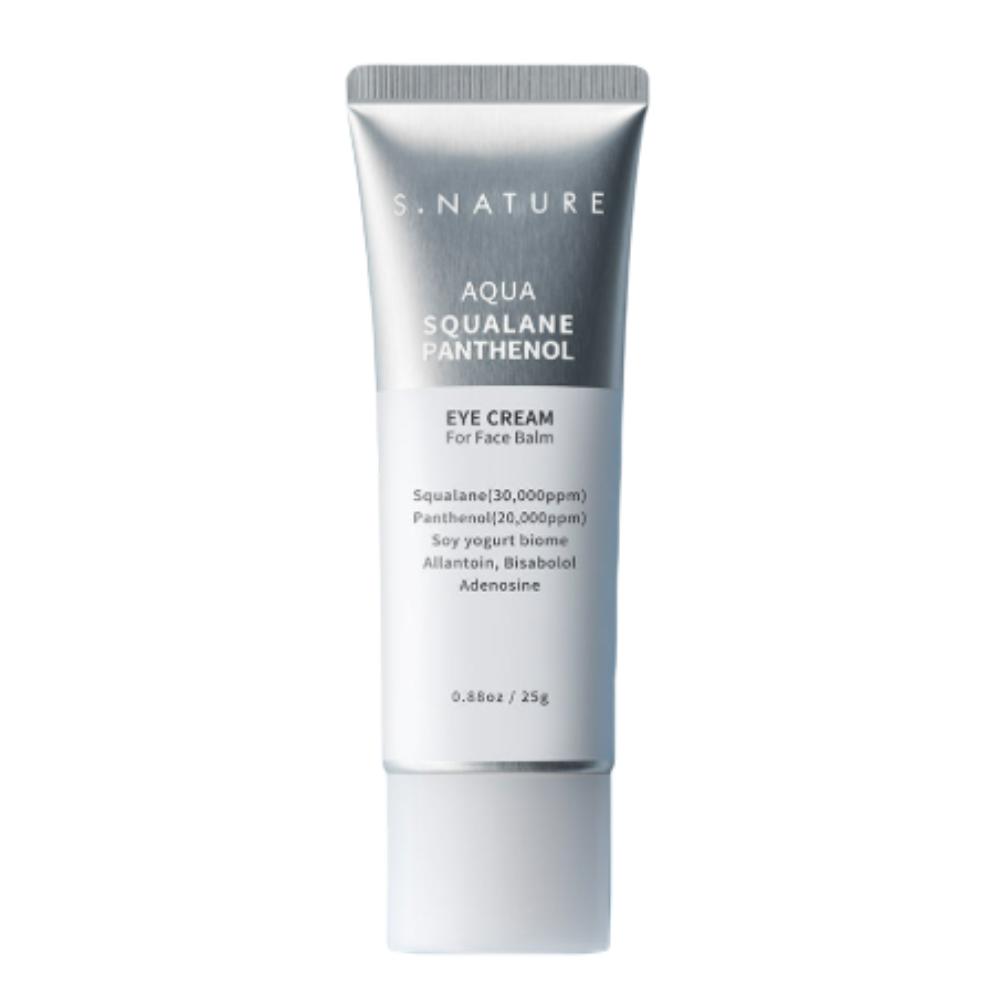 S-NATURE Aqua Squalane Panthenol Eye Cream for Face Balm 25g Intensive Lifting & Moisture Barrier Care