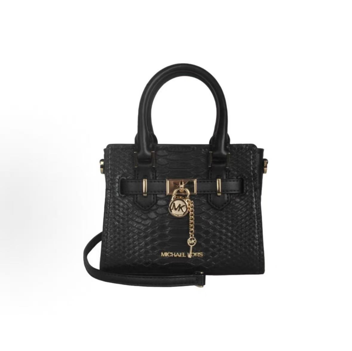 

Michael Kors Gold Hardware Leather Shoulder Crossbody Handbag Women Handbags Black 35R4GHMC0G-BLACK Basic Set (Bag+Dust Bag)