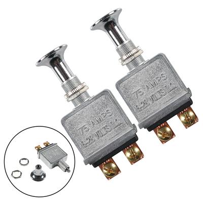 75A Push Pull Switch 28V DC Metal For Toggle On Off Switch for Cars Trucks Buses RVs Boats ATVs Motorcycles Aircraft Systems