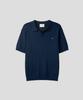 Ssei Essential Cable Open Collar Short Sleeve Knit Navy
