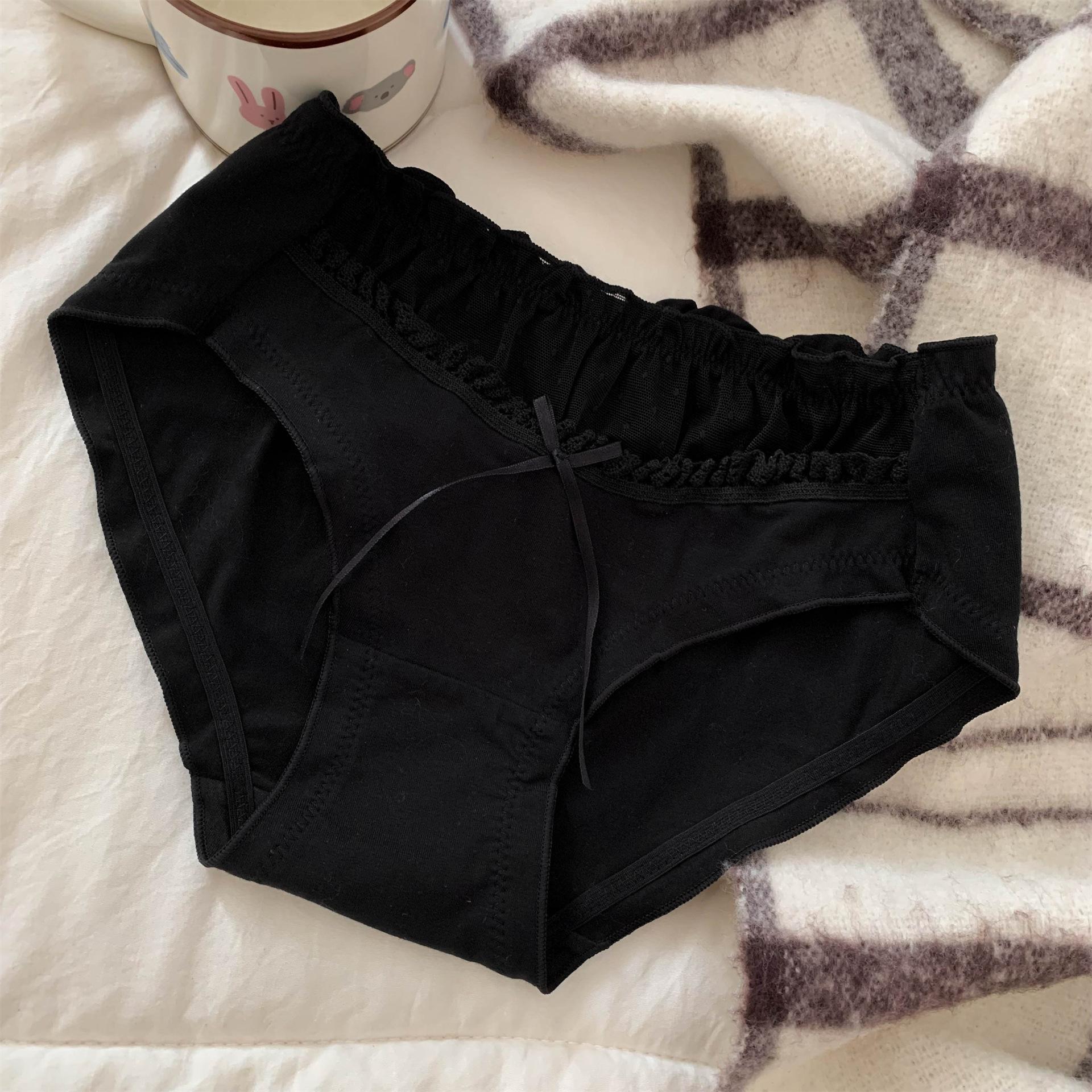 Девочки Весна и Осень Новые Милые Кружевные Хлопковые Удобные Трусики M