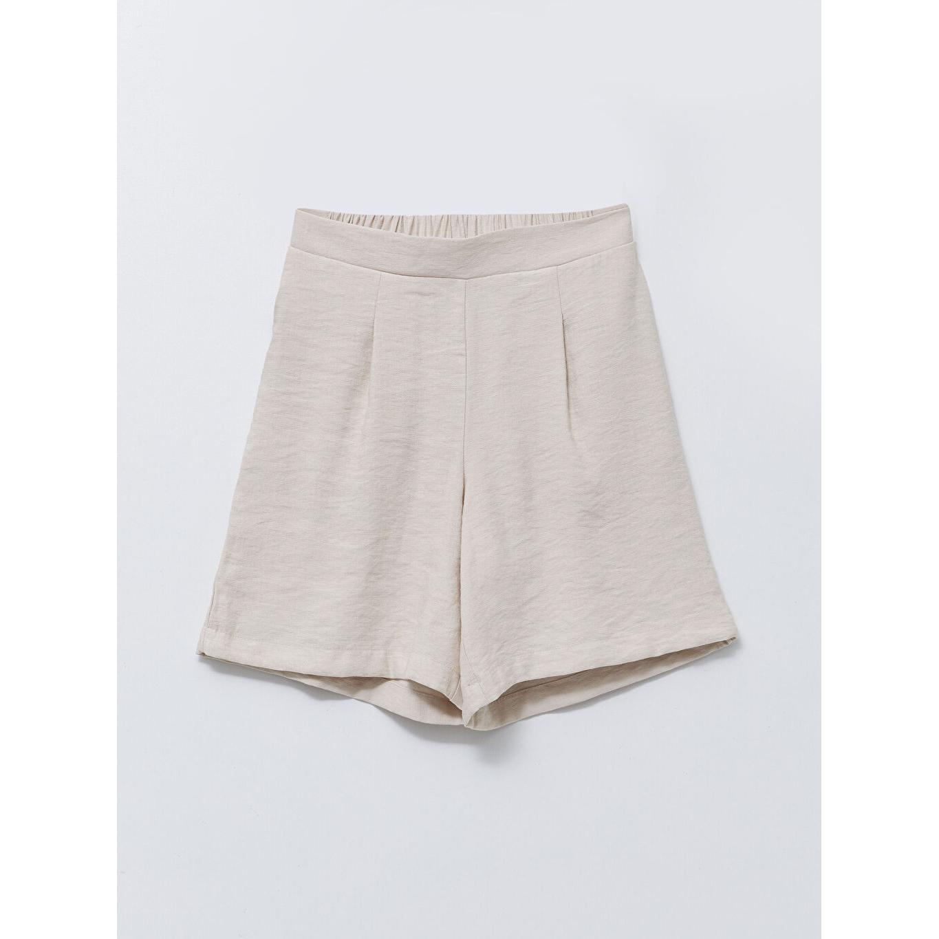 

LCW BASIC Женские шорты с эластичной резинкой на талии и прямыми карманами, серые