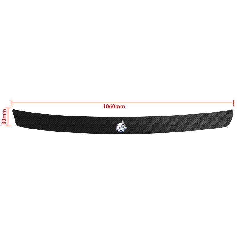 1Pcs Car Carbon Fiber Rear Bumper Trunk Protection Stickers For Volkswagen VW Scirocco GOLF MK6 Polo Tiguan CC PASSAT GTI R Line