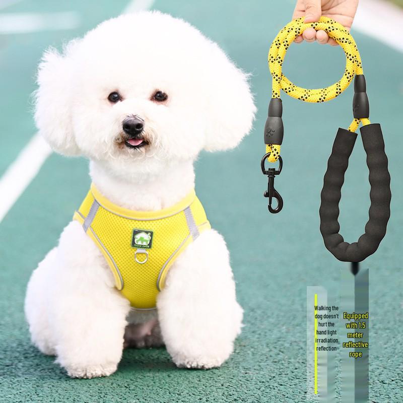 Breathable Reflective Pet Harness Vest with Leash for Cats & Dogs