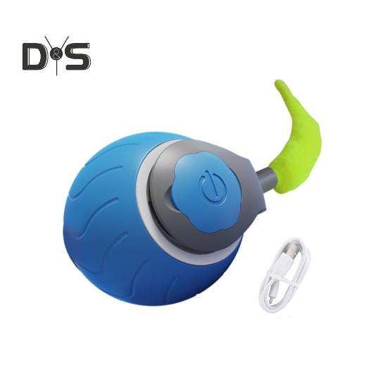 

Электрическая игрушка-мяч для кошек, умная самокатящаяся игрушка-мяч, устойчивая к укусам, перезаряжаемая через USB, игрушка для домашних кошек, избавляющая от скуки синий