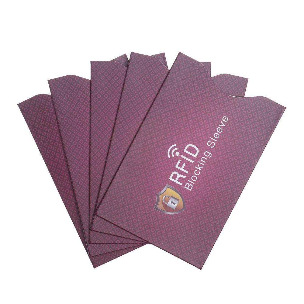 5PCS New Anti-theft Bank Protection RFID Blocker Card Holder Blocking Sleeve Protect Case Cover