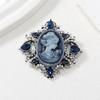 Antiker rechteckiger Strass-Broschen-Pin für Damen Mädchen Vintage Barock Kristall Muschel Perle Viktorianischer Stil Broschen Revers-Pins Hochzeits Schmuck Geschenk