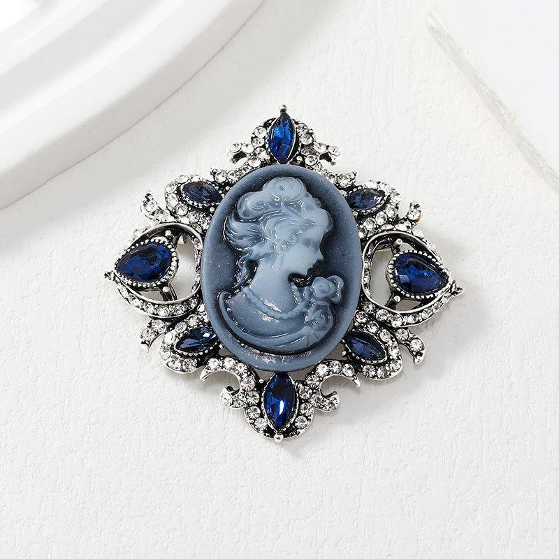 Antiker rechteckiger Strass-Broschen-Pin für Damen Mädchen Vintage Barock Kristall Muschel Perle Viktorianischer Stil Broschen Revers-Pins Hochzeits Schmuck Geschenk