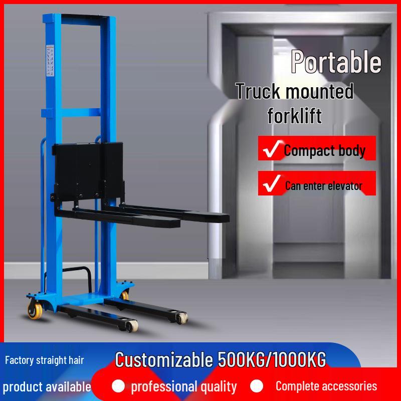 1-Ton Self-Propelled Electric Forklift Stacker with Automatic Lift