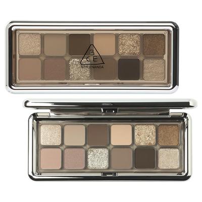 3CE New Take Eyeshadow Palette B Low Korean Neutral, Cosmetics, Brown, Glitter, Multi-Color