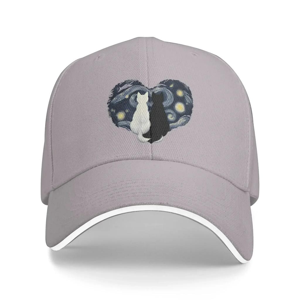 Van Gogh Cat Baseball Cap y2k Cute Hip Hop Hats Summer Unisex Unisex Outdoor Sports Snapback Cap