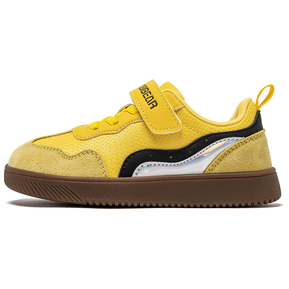 HOBIBEAR Kinder Weite Zehen Barfußschuhe Klettverschluss Minimalistische Sneaker Kunstleder Netz Retro Wanderschuhe für Großes Kind