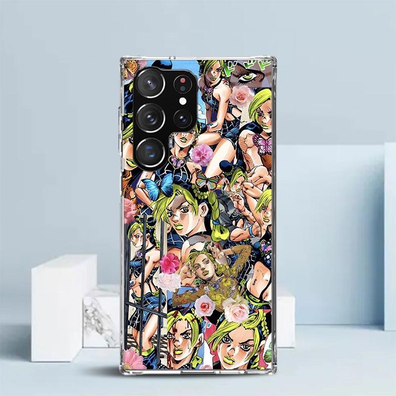 JoJo Bizarre Adventure Jolyne Cujoh Phone Case For Samsung Galaxy S24 S25 Edge S26 Ultra S22 S23 Plus S21 + S20 FE Soft TPU Back