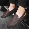 Loafers Läderskor för Män Golf Arbete Business Herrskor Spegel Lyxskodon Designer Skate Cricket Stilfull Casual Platt Sko