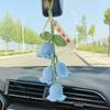 Crochet Flower Keychain Lily Of The Valley Orchid Pendants Car Hanging Decoration Wedding Gift for Guests Knitted Flower Gift