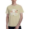 60th birthday Men T Shirt 60 Birthday Vintage Tees Short Sleeve Round Collar Cotton Party Clothing TShirt