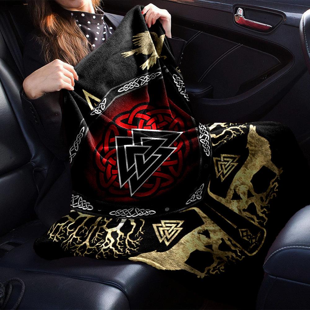 1pc Celtic Shield Throw Blanket Soft Flannel, Cozy All Season Polyester Perfect for Home, Office