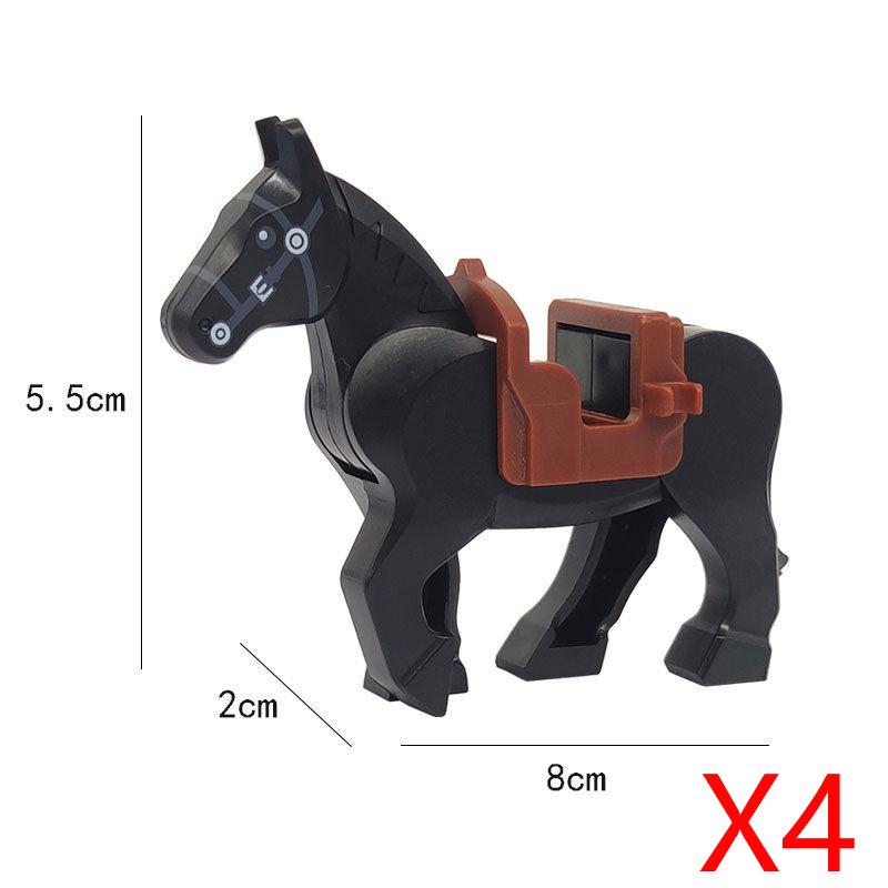 Medieval Soldier Figures Building Block War Horse Jungle Adventure Beast War Wolf Military Waffen Helmet  Armor Sets Blocks Toys