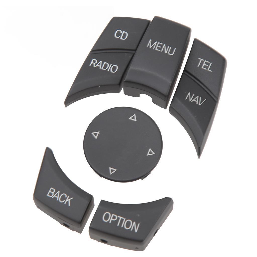Center Console Multimedia Control Button Knob Kit Anti Scratch Stylish Multimedia Button Cover Trim Replacement for 1 3 5 Series