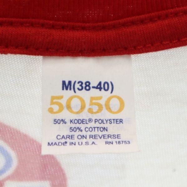 70s USA Made Dead Stock STP Logo All-over Print Short Sleeve T-shirt M Men's Used