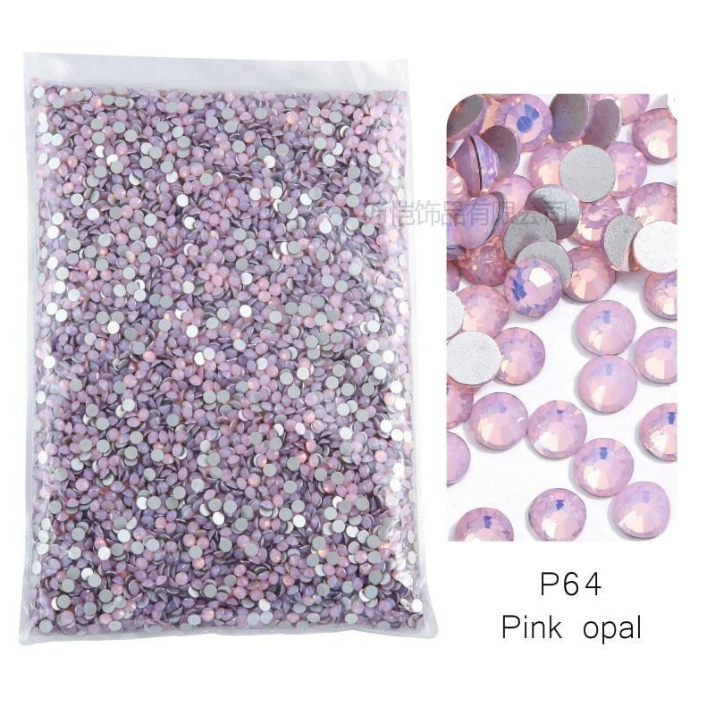P1-70 Ordinary Color Large Packaging Glass Flat Bottom Diamond Rhinestone Nail Diamond Diy Crystal Mobile Phone Case Beauty Jewelry Accessories