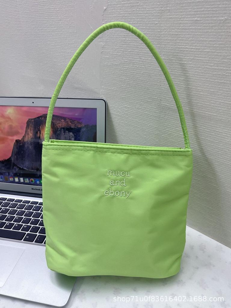 Niche Design Women'S Bag Fashion Commuter Embroidered Handbag Shoulder Nylon Bag